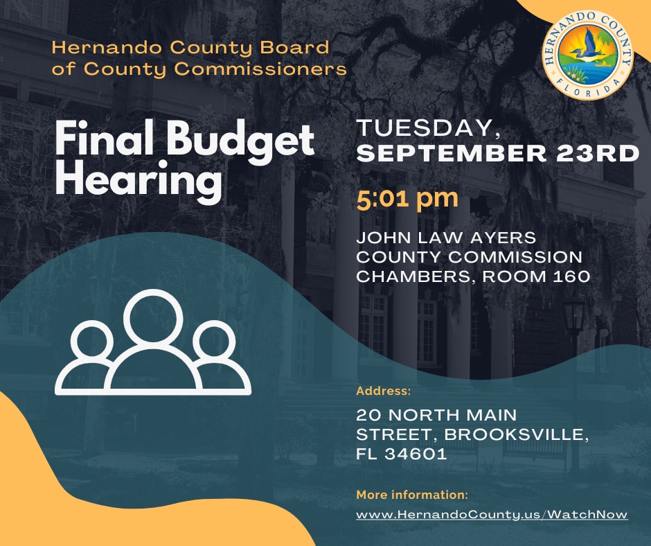 Hernando County Commission to Hold Final Budget Hearing for 2025–2026 Fiscal&nbsp;Year